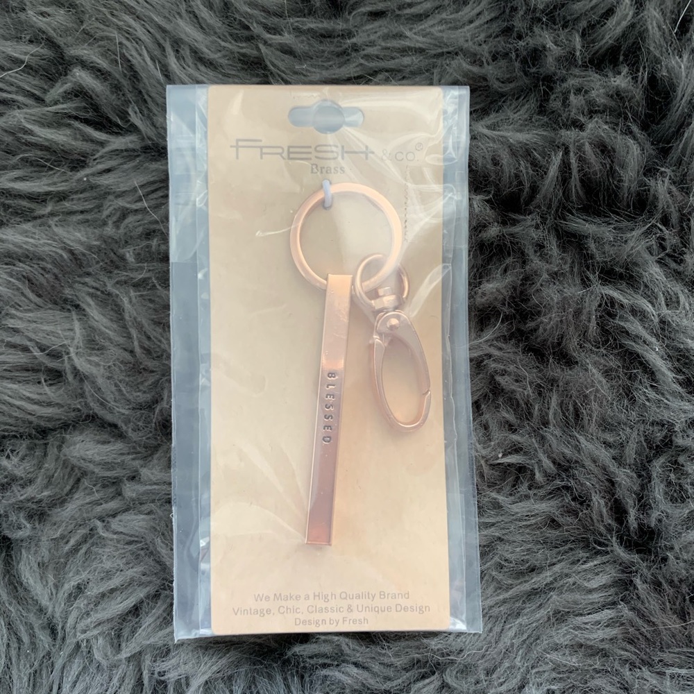 Blessed Brass Keychain